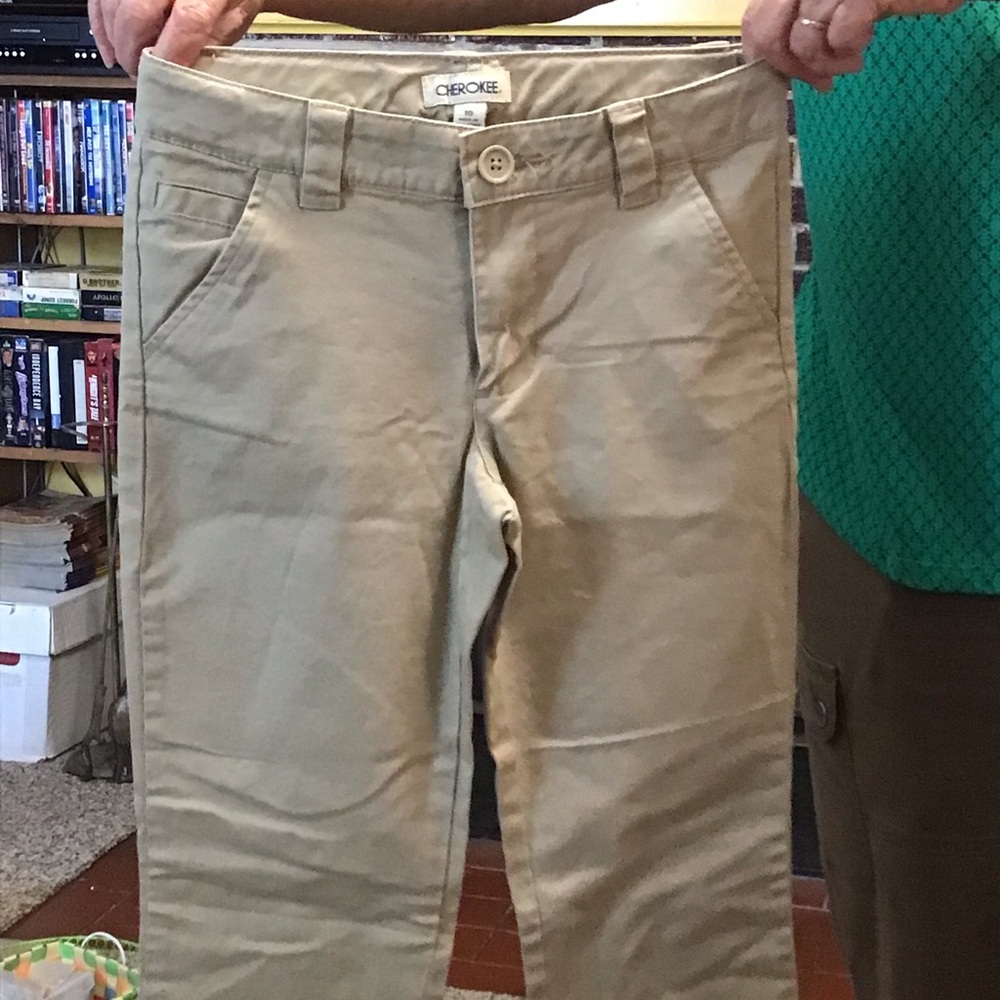 CHEROKEE - girl's pants, sz 10. Khakis, euc